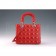 Dior Small  Lady Cannage Bag Patent Leather Red