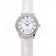Omega De Ville Prestige Small Seconds White Dial Diamond Bezel Stainless Steel Case White Leather Strap
