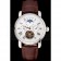 Patek Philippe Grand Complications Moonphase Perpetual Calendar Tourbillon White Dial Stainless Steel Case Brown Leather Strap