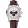 Breitling Transocean Chronograph White Dial Stainless Steel Case Brown Leather Bracelet 622243