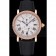Cartier Rotonde White Dial Gold Case With Jewels Black Leather Strap  622760