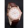 Swiss Patek Philippe Grand Complications Perpetual Calendar White Dial Rose Gold Case Diamond Bezel Brown Leather Strap