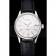 Swiss Rolex Cellini Date White Dial Stainless Steel Case Black Leather Strap