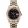 Rolex Swiss DayDate Gold Stainless Steel Ribbed Bezel Black Dial 41998