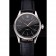Swiss Rolex Cellini Black Dial Steel Case Black Leather Strap