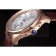 Cartier Calibre White Dial Gold Case Brown Leather Bracelet