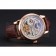 Patek Philippe Dual Time Moonphase Tourbillon White Skeletonised Dial Rose Gold Case Brown Leather Strap