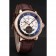 Patek Philippe Classic Tourbillon Power Reserve Black And White Dial Rose Gold Case Brown Leather Strap