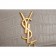 Saint Laurent Medium Tassel Crocodile Leather Clutch Bag Grey