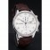 IWC Portugieser Chronograph White Dial Rose Gold Hands And Numerals Stainless Steel Case Brown Leather Strap