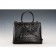 Prada Saffiano Crocodile Leather Black Bag