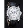 Patek Philippe Complications Chronograph White Dial Silver Case Black Leather Bracelet  1454237