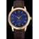 Omega DeVille Prestige Small Seconds Blue Dial Gold Case Brown Leather Bracelet  622601