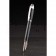 MontBlanc Silver Trimmed Thick Rounded Black Enamel Ballpoint Pen With MB Engraved Cap