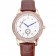Vacheron Constantin Traditionnelle White Ship Dial Rose Gold Case With Diamonds Brown Leather Strap