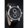 Montblanc Chronograph Black Dial Black Leather Bracelet Silver Case 1454111