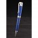 MontBlanc Silver Tip And Rim Blue Ballpoint Pen With MB Engraving