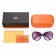 Hermes Large Oversized White Frame Sunglasses with Metallic Logo 308105