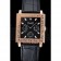 Piaget Emperador Limited Edition Black Dial Engraved Gold Case Black Leather Bracelet  1454137
