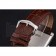Cartier Tank Black And White Dial Stainless Steel Case Brown Leather Strap  622763