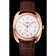 Hermes Dressage White Dial Rose Gold Case Brown Leather Strap