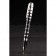 MontBlanc Silver Ring Pattern Black Enamel Ballpoint Pen With MB Engraved Cap