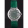 Cartier Ballon Bleu Silver Bezel with Green Dial and Green Leather Band   621553