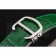 Cartier Ronde Louis Silver Diamond Case White Dial Green Leather Bracelet 1454012