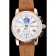 Montblanc Twinfly Chronograph White Dial Brown Suede Leather Bracelet 1454116