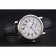 Cartier Rotonde White Dial Stainless Steel Case Black Leather Strap  622757