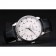Patek Philippe Swiss Calatrava Ribbed Bezel White Dial Black Leather Strap 7657