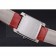 Cartier Tank MC Stainless Steel Diamond Case White Dial Red Leather Strap  622173
