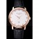 Patek Philippe Calatrava Date White Dial Rose Gold Case Black Leather Strap