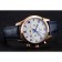 Omega Chronograph White Dial Rose Gold Case Blue Leather Strap