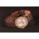 Hermes Classic MOP Dial Brown Leather Bracelet 801389