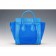 Celine Mini Luggage Blue Leather/Suede Leather