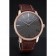 Swiss Vacheron Constantin Patrimony Grand Taille Grey Dial Rose Gold Diamonds Case Brown Leather Bracelet  1454172