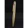 Cartier Gold Patterned Upper Body Gold Ballpoint Pen  622766