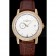 Swiss Vacheron Constantin Patrimony Contemporaine Gold Diamond Case White Dial Brown Leather Bracelet  622686