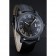 Cartier Rotonde Black Dial Black Case Black Leather Bracelet  1454218