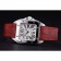Swiss Cartier Santos White Dial Stainless Steel Case Red Leather Bracelet  622551