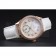 Omega DeVille Prestige White Dial Gold Diamond Case White Leather Bracelet  1454122