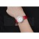 Hermes Classic MOP Dial Red Leather Strap