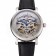 Patek Philippe Grand Complications Gray Skeleton Dial Stainless Steel Case Black Leather Strap 1453811