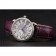 Cartier Ronde Louis Silver Diamond Case White Dial Purple Leather Bracelet 1454009