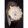 Omega De Ville Moonphase Gold Dial And Case Brown Leather Bracelet  1454228