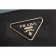 Prada Vernice Saffiano Leather Zip Around Black Wallet