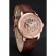 Swiss Piaget Altiplano Rose Gold Skeleton Dial With Diamonds Rose Gold Case Brown Leather Strap