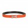 Hermes Orange With Silver "H" Buckle Closure Belt