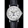 Patek Philippe Perpetual Calendar Retrograde Date White Dial Engraved Silver Case Black Leather Bracelet 1454147